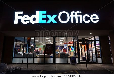 FedEx Office at Night