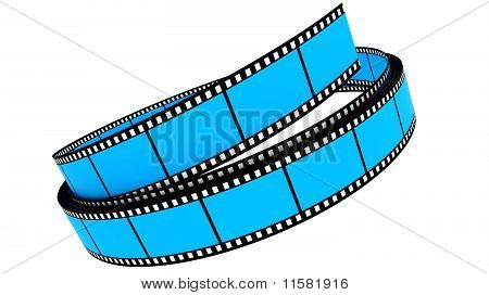 Segment farvefilm rullet op