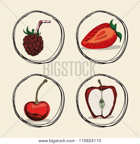 Fruits icon design