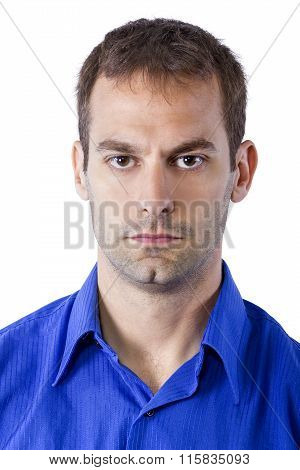 Businessman in Blue Shirt