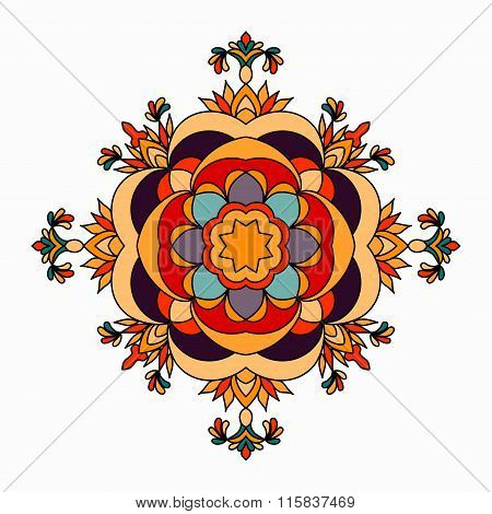 Mandala. Beautiful Vintage Elements. Vector Illustration