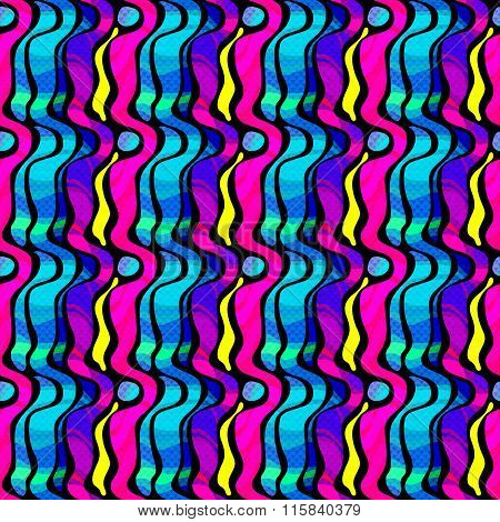 Graffiti Psychedelic Abstract Color Seamless Background