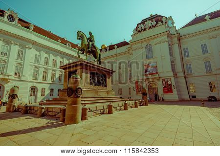 Vienna, Austria - 11 August, 2015: Walking aroundSingerstrasse Graben area, beautiful sunny day with