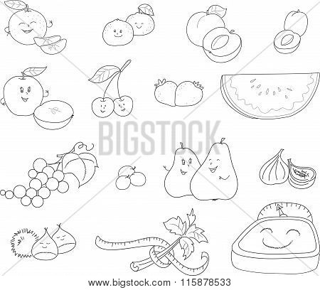 Coloring Healthy food