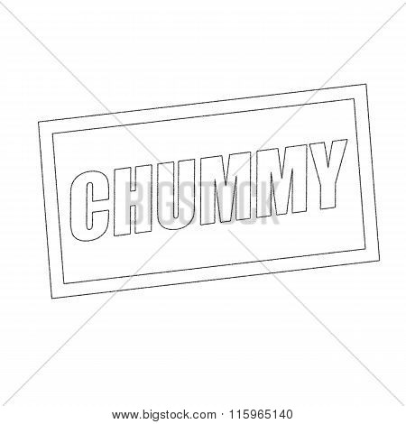 Chummy Monochrome Stamp Text On White