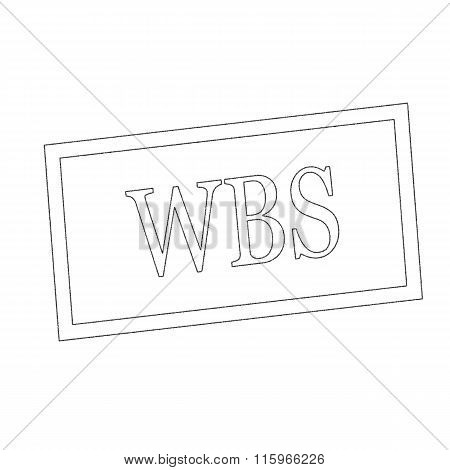 Wbs Monochrome Stamp Text On White