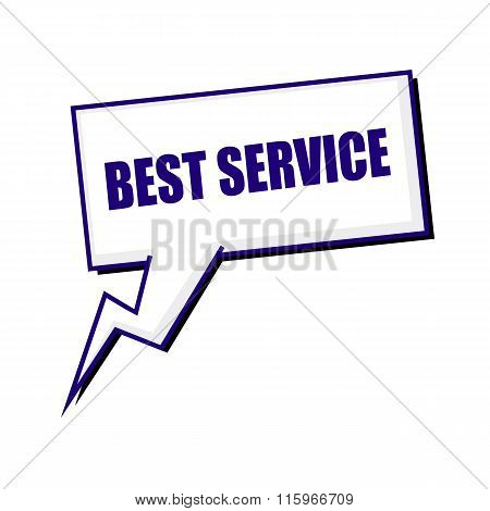 Best Service Blueblack Stamp Text On White Speech Bubbles