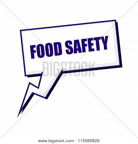 Food Safety Blueblack Stamp Text On White Speech Bubbles