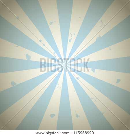 Blue Vintage Grunge Ray Background
