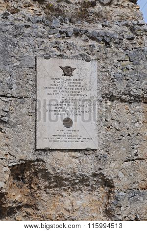 Corfinio, Italy - September 06,2015: Roman Graves Near The Basilica Of S.pelino. The Ancient Corfini