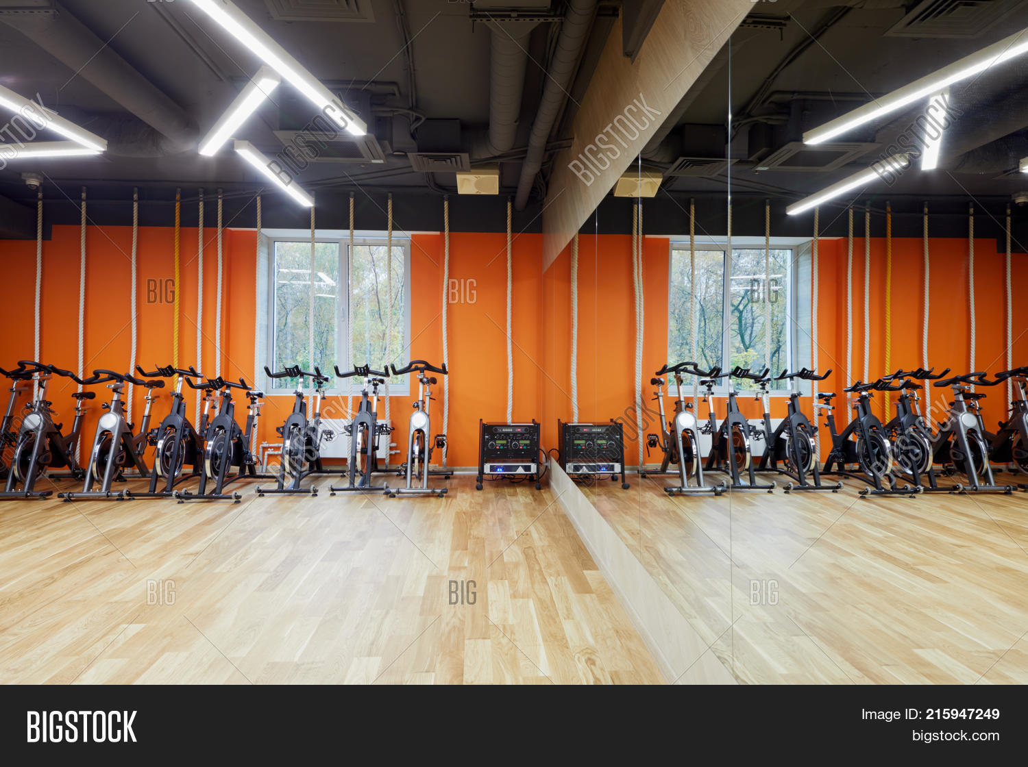 exercise bike in living room
