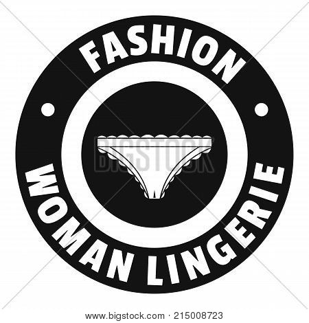 Underpant woman logo. Simple illustration of underpant woman vector logo for web
