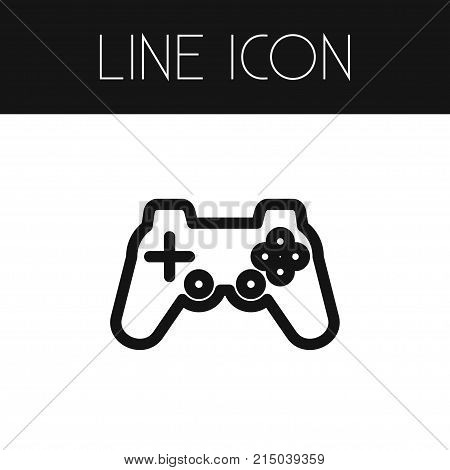 Controller Vector Element Can Be Used For Gaming, Controller, Joystick Design Concept.  Isolated Gaming Outline.