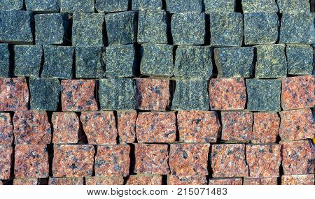 A sample of concrete paving slab for laying tracks.