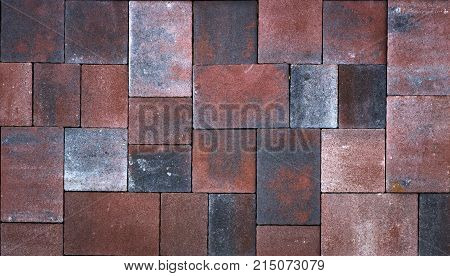 A sample of concrete paving slab for laying tracks.