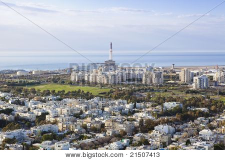 Tel Aviv skyline / antenne se af Tel Aviv