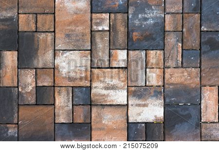 A sample of concrete paving slab for laying tracks.