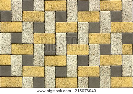 A sample of concrete paving slab for laying tracks.