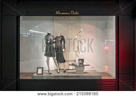 Massimo Dutti Shop At Emquatier, Bangkok, Thailand, Nov 3, 2017