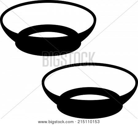 Two contact lenses for vision correction, shade pictures