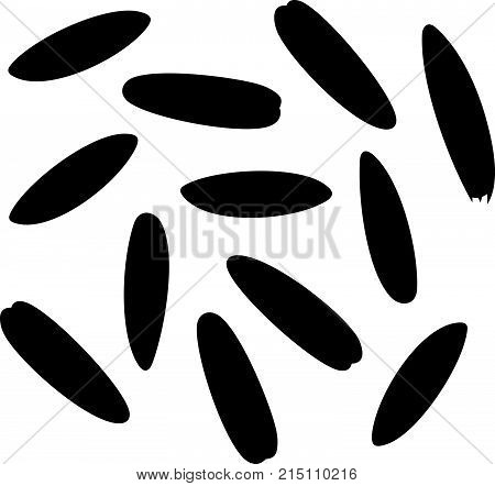 Oat seeds in pieces ( shade picture )