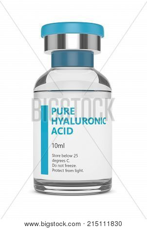 3D Render Of Hyaluronic Acid Vial