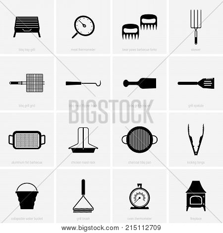 Cooking things for having barbecue, shade pictures