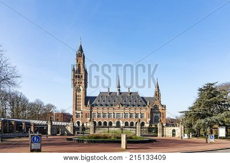 Peace Palace Vredespaleis seat of the International Court of Justice principal judicial organ of the United Nations located at The Hague Netherlands