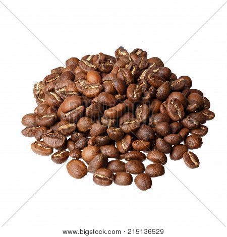 Ethiopia Yirgacheffe gourmet coffee on white background. High resolution photo.