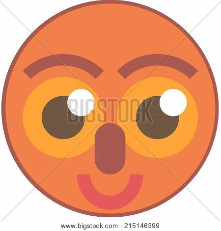 A picture of a basic orange smiley