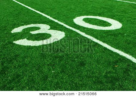 Voetbal dertig yard lijn