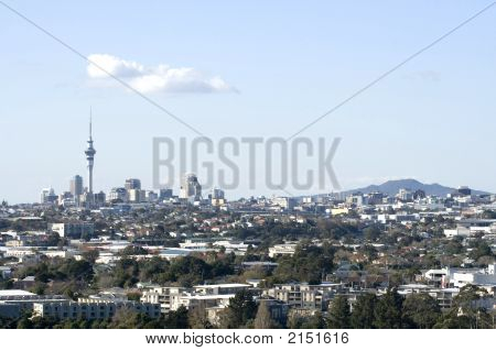 Auckland City z wyspą Rangitoto