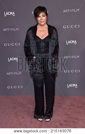 LOS ANGELES - NOV 04:  Kris Jenner arrives for the 2017 LACMA Art + Film Gala on November 04, 2017 in Los Angeles, CA                