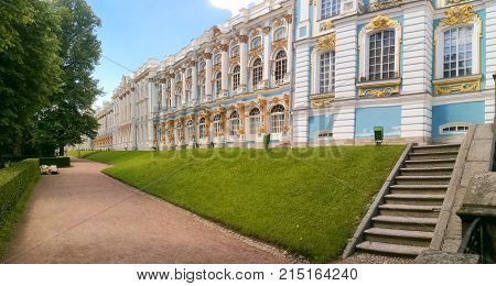 Petersburg, Russia - June 29, 2017: Katherine's Palace In Tsarskoe Selo Pushkin.