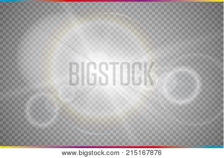 Vector Transparent Sunlight Special Lens Flare Light Effect. Vector