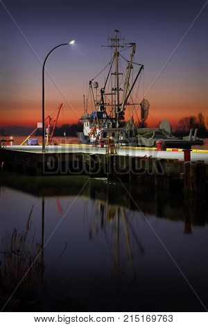 Steveston Morning, Dockside.

Sunrise Twilight Over The Harbor Of Steveston, British Columbia, Canad