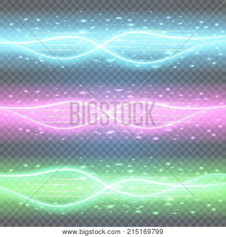 Round Blue Glow Rays Night Scene With Sparks On Transparent Background. Empty Light Effect Podium. D