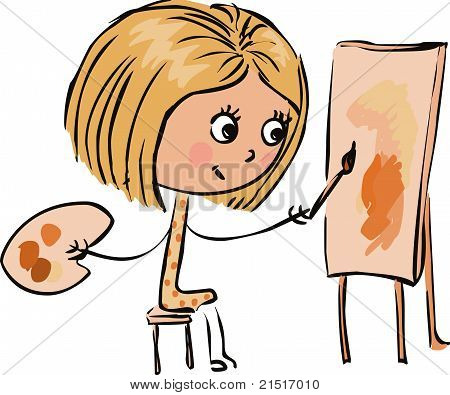 girl painting