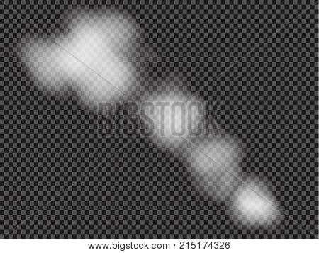 Fog Or Smoke Isolated Transparent Special Effect. White Vector Cloudiness, Mist Or Smog Background. 