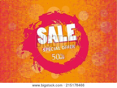 Super Sale Arrow Banner. Big Sale, Clearance. 50off. Vector Illustration Eps 10 Vector