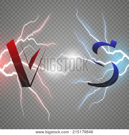 Versus Logo. VS Vector Letters Illustration. Competition Icon. Fight Symbol. Eps10