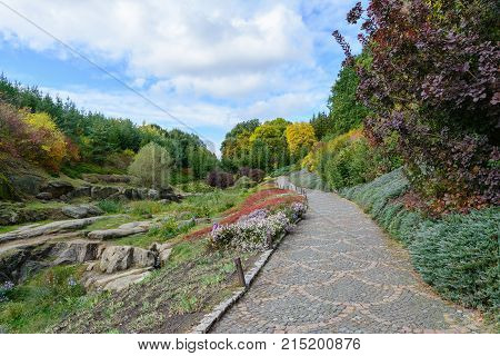 Autumn Colors In The National Dendrology Park Of Sofiyivka, Uman, Ukraine.