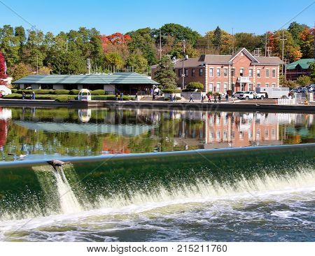 Dam on The Fox River in Northern Illinois