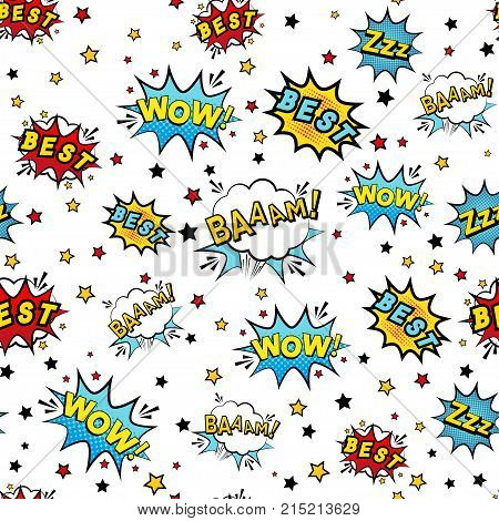 Abstract Seamless Patch Pattern For Girls, Boys, Clothes. Creative Vector Patch Background With Stic