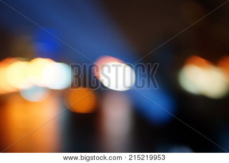 Texture Blur Scene Multicolored Lights And Smoke In Concert With Silhouettes Of Peoplebackground For