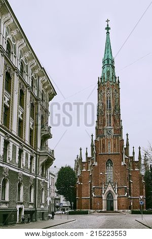 Rigas Veca Svetas Gertrudes Evangeliski luteriska baznica St. Gertrude Old Church, church of the Evangelical Lutheran Church of Latvia.