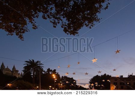 Christmas Holiday Lights In Palma
