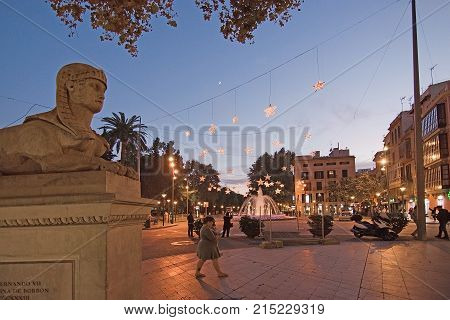 Christmas Holiday Lights In Palma