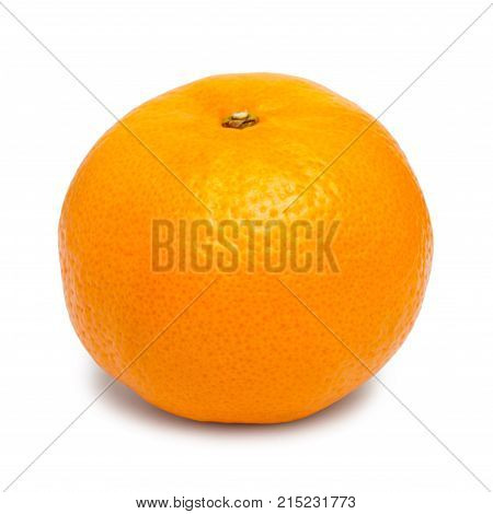 Ripe fresh juicy tangerine or mandarin isolated on white background