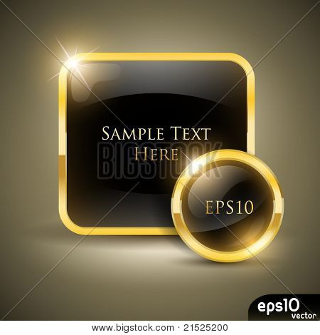 Etichetta d'oro lusso (vector stickers)